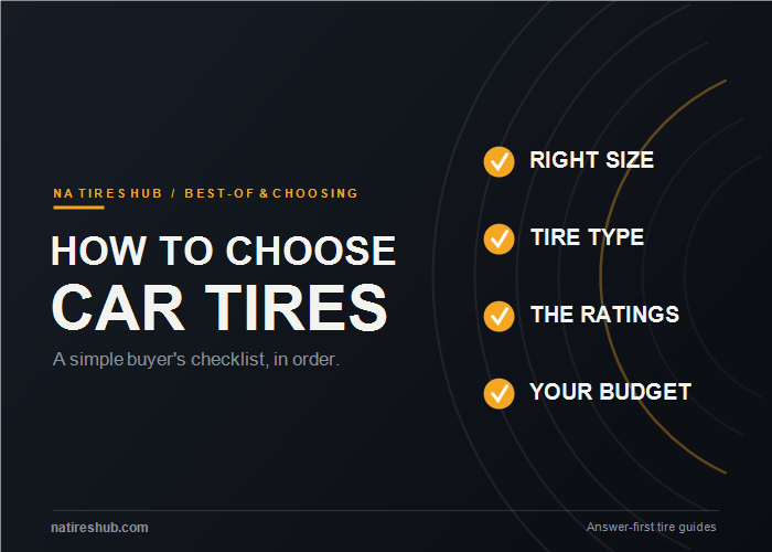 Checklist for choosing car tires: right size, tire type, ratings and budget